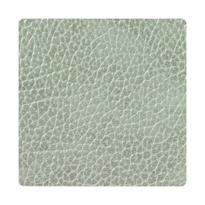 Lind DNA Square Glass Coaster Hippo Leather, Olive Green