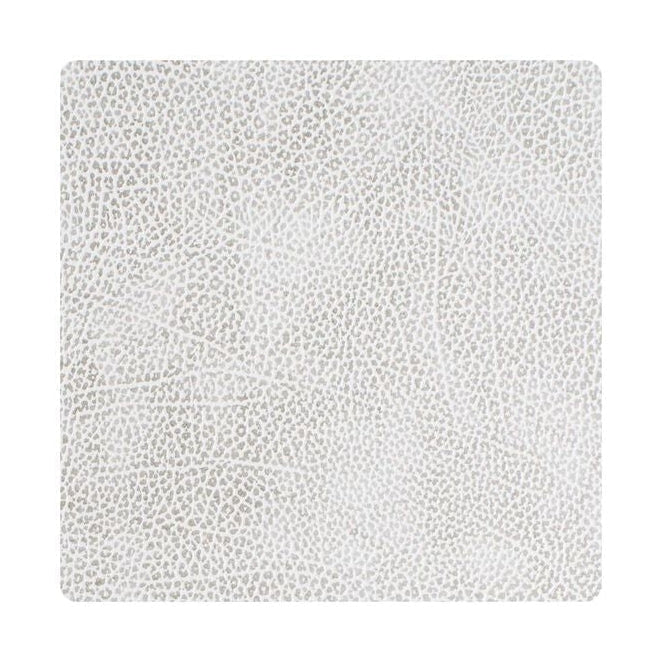 [product_category]-Lind Dna Square Glass Coaster Hippo Leather, White Grey-Lind DNA-5711590992099-98926-LIN-1