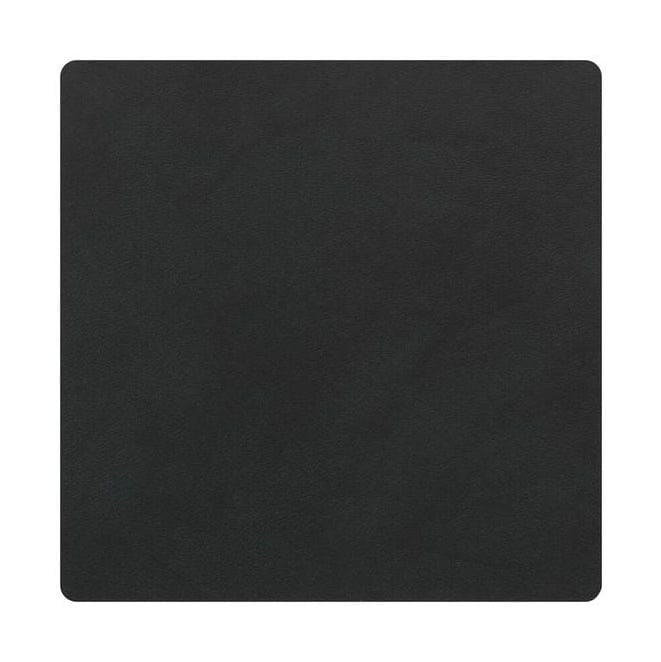 Lind DNA Square Glass Coaster NuPo Leather, Black