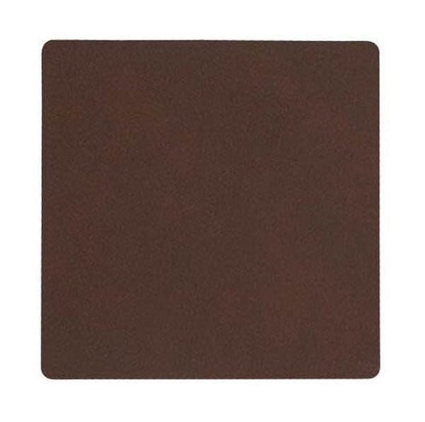 [product_category]-Lind Dna Square Glass Coaster Nupo Leather, Dark Brown-Lind DNA-5711591061459-981073-LIN-1