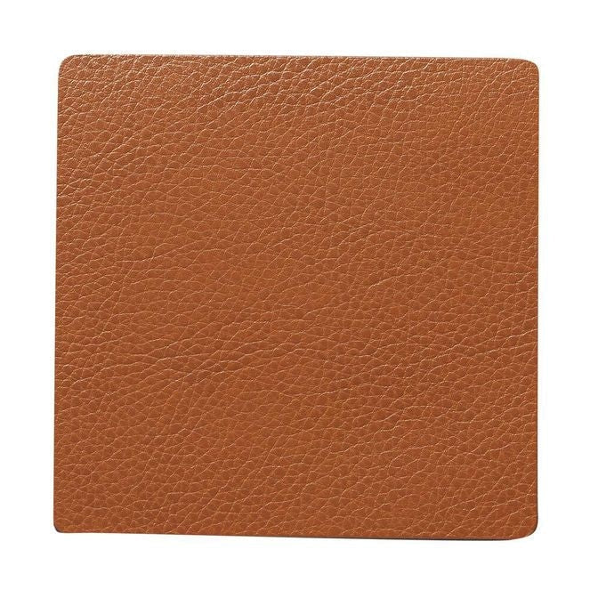 Lind ADN Square Glass Coaster Leather, natural