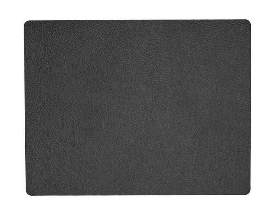 [product_category]-Lind Dna Square Placemat Hippo Leather L, Black Anthracite-Lind DNA-5711591981450-981296-LIN-1