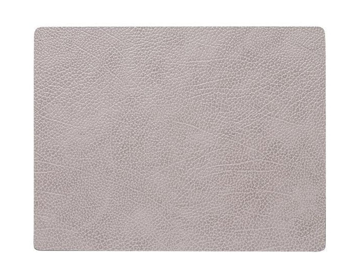 Lind DNA Square Placemat Hippo Leder M, warmes Grau