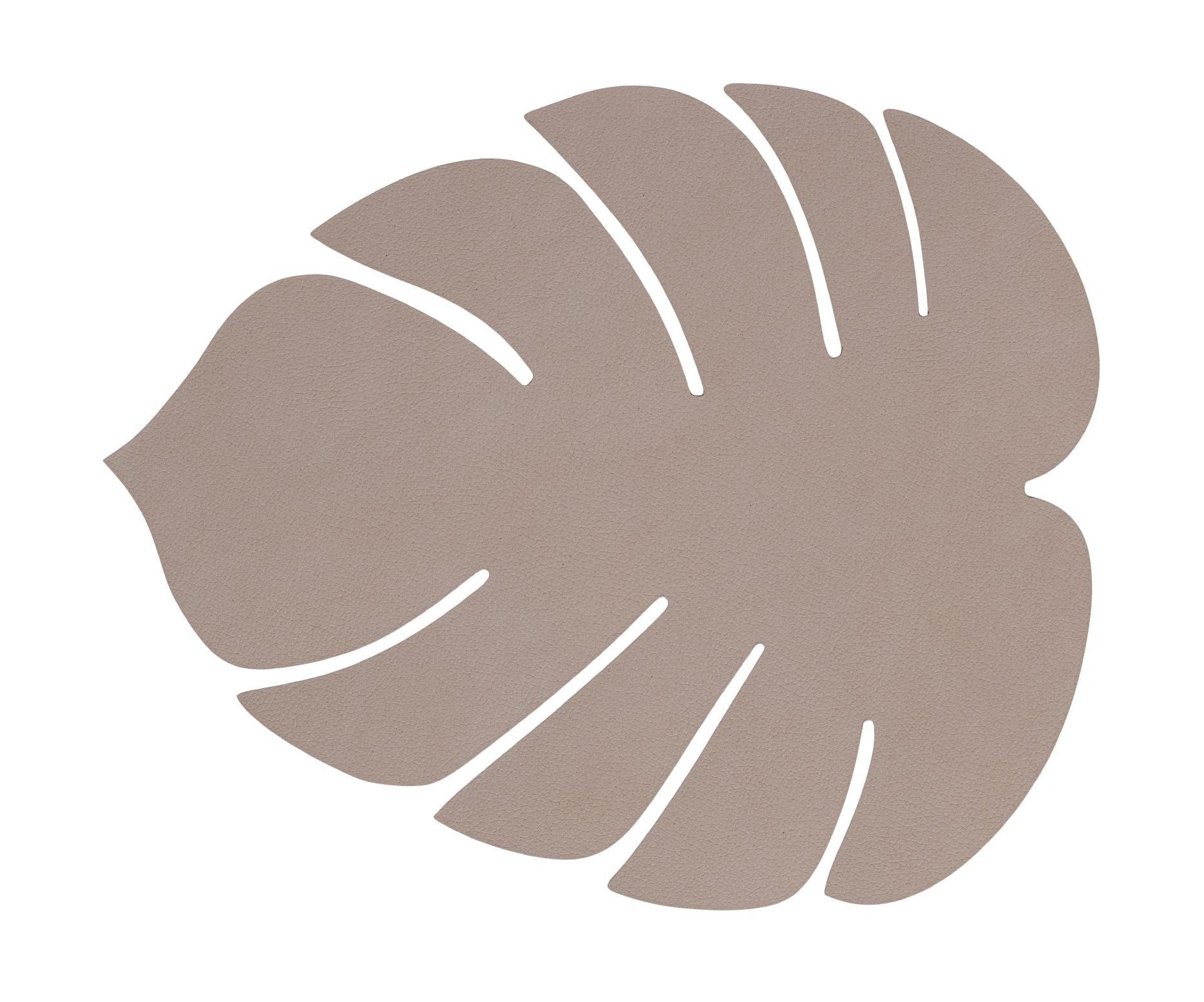 Lind Dna Table Mat Monstera Leaf S, Clay Brown