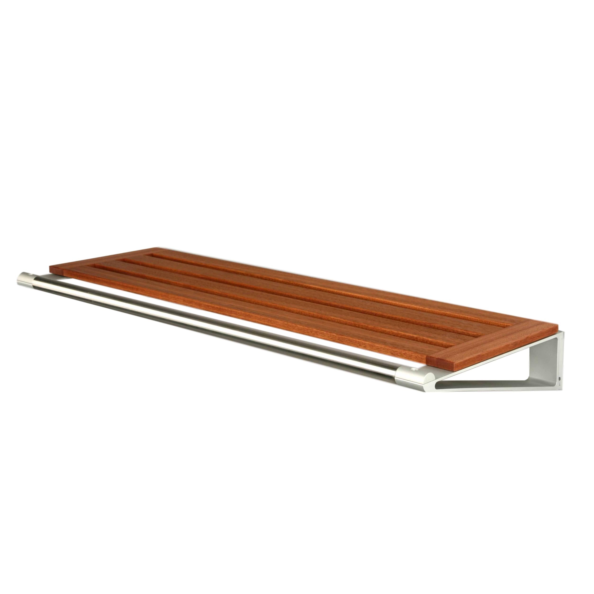 Loca Knax Hat Shelf 40 Cm, Mahogany/Aluminium