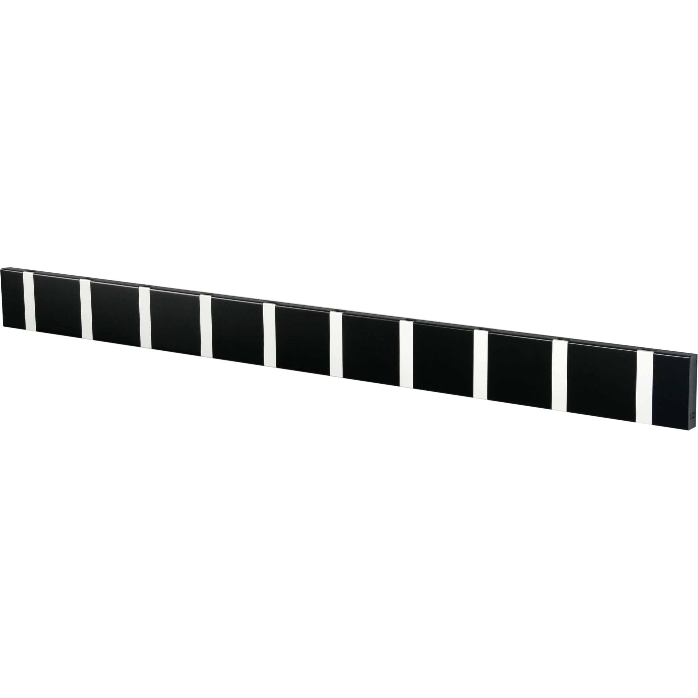 Loca Knax Horizontal Coat Rack 10 ganchos, negro/gris