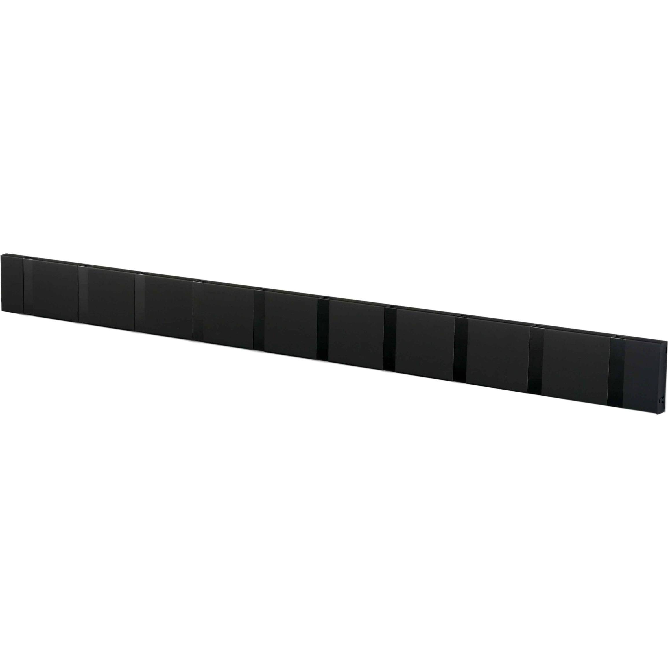 Loca Knax Horisontal Coat Rack 10 Hooks, Soft Black/Black