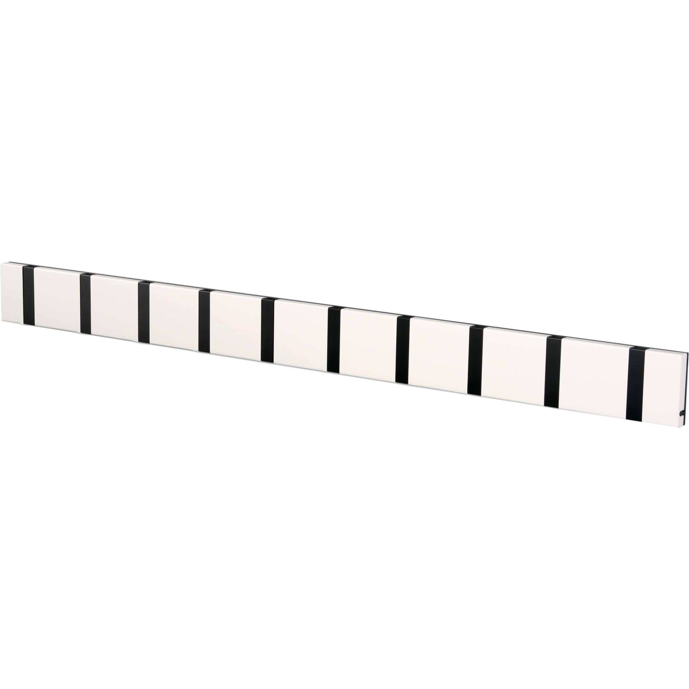 Loca Knax Horizontal Coat Rack 10 ganchos, blanco/negro