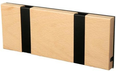 Loca Knax Horizontal Coat Rack 2 Ganchs, Beech Oiled/Negro