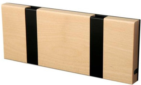 Loca Knax Horizontal Coat Rack 2 ganchos, jabón de abedul/negro