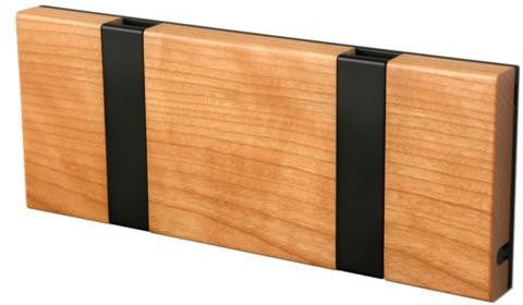 Loca Knax Horizontal Coat Rack 2 ganchos, cereza engrasada/negra