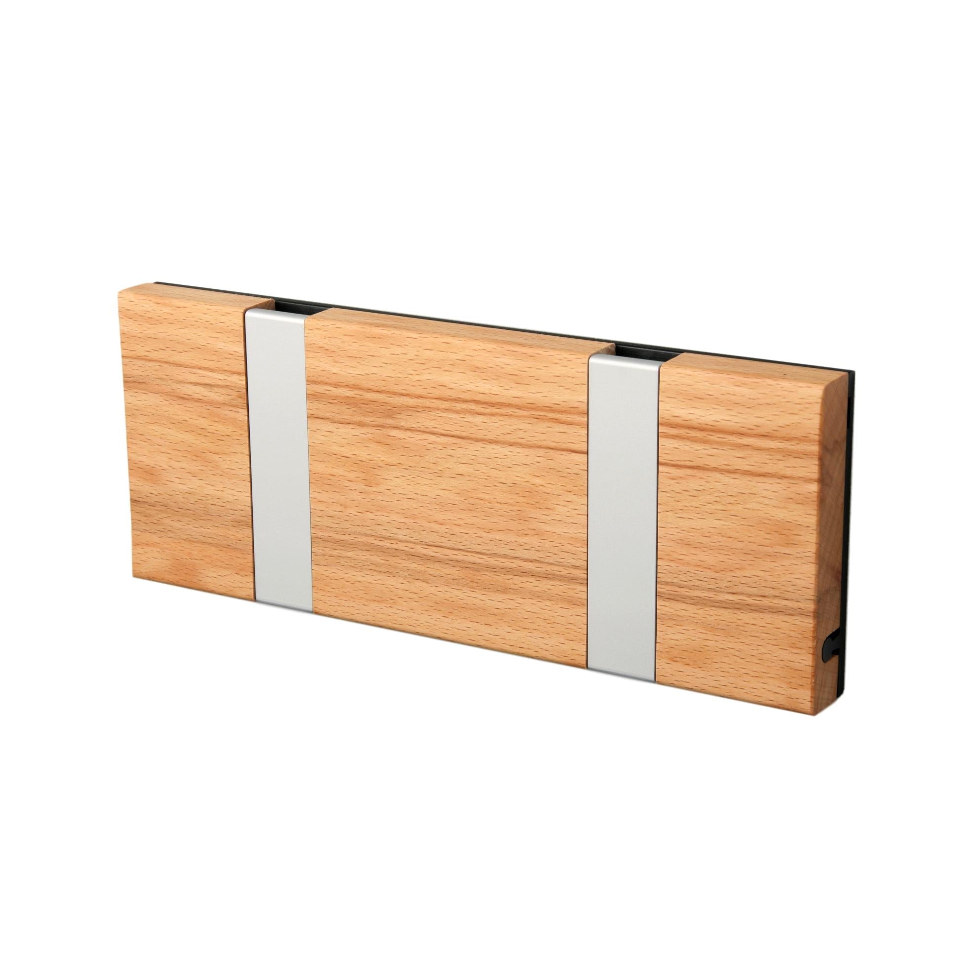 Loca Knax Horizontal Coat Rack 2 ganchos, Beech/Gray Core