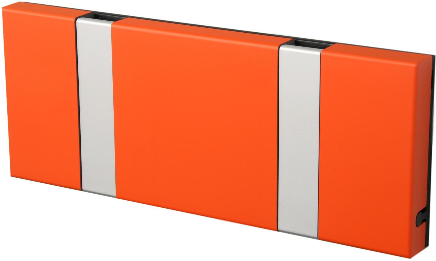 Loca Knax Horisontal Coat Rack 2 kroge, varm orange/grå