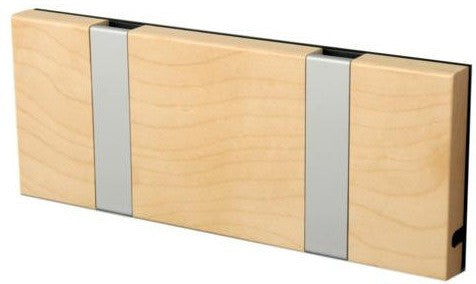 Loca Knax Horizontal Coat Rack 2 ganchos, enjabón de arce/gris