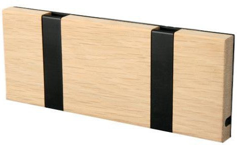 LOCA KNAX RACK HORIZONTAL RACK 2 GAYS, OAK NÃO tratado/preto