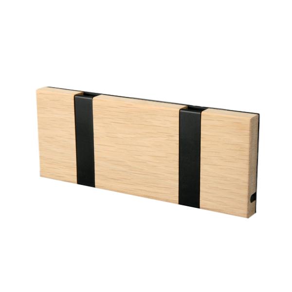 LOCA KNAX RACK HORIZONTAL RACK 2 GAYS, OAK NÃO tratado/preto