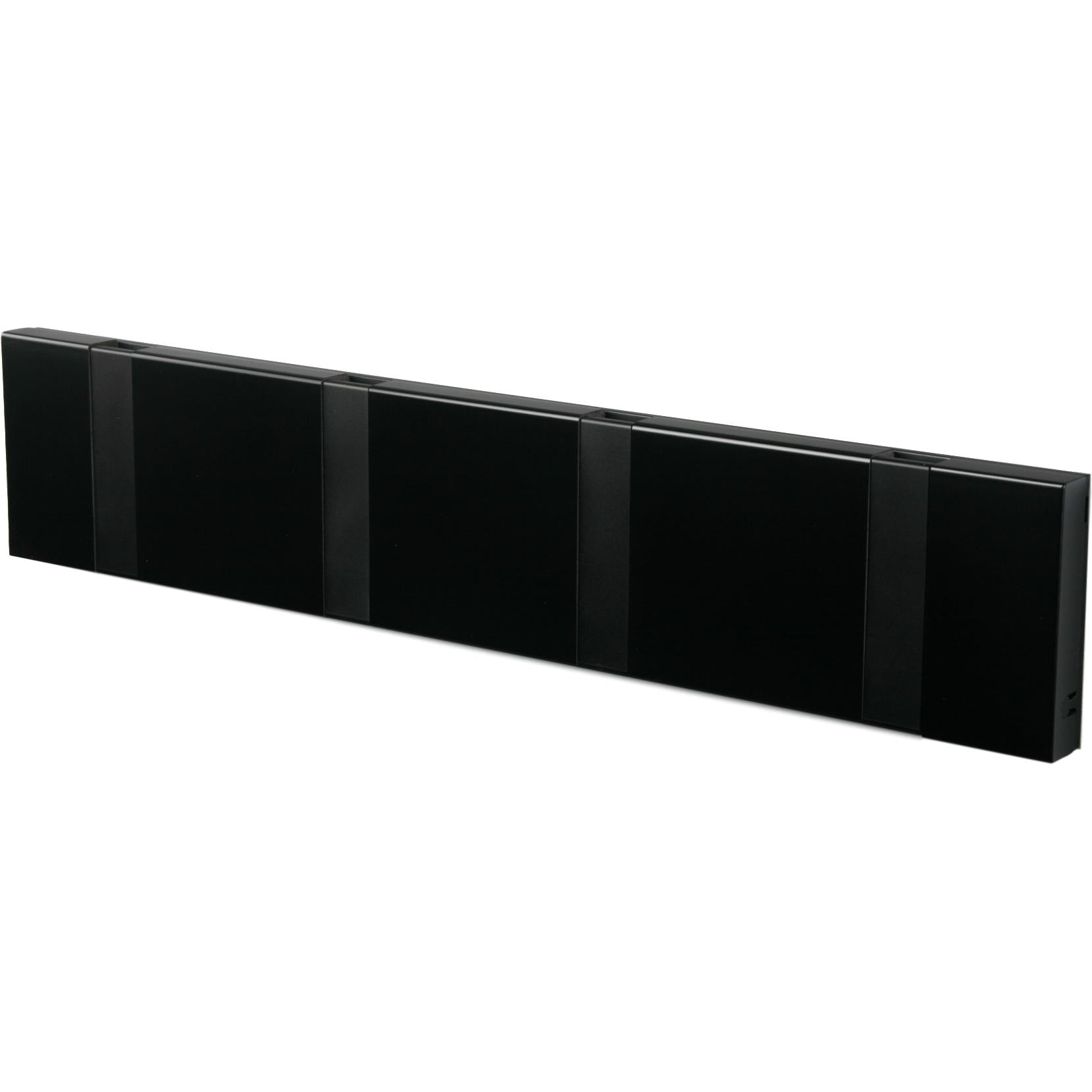 Loca Knax Horizontal Coat Rack 4 ganchos, negro/negro