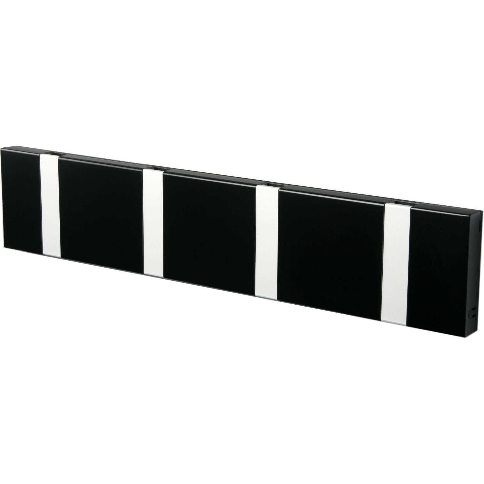 Loca Knax Horizontal Coat Rack 4 ganchos, negro/gris