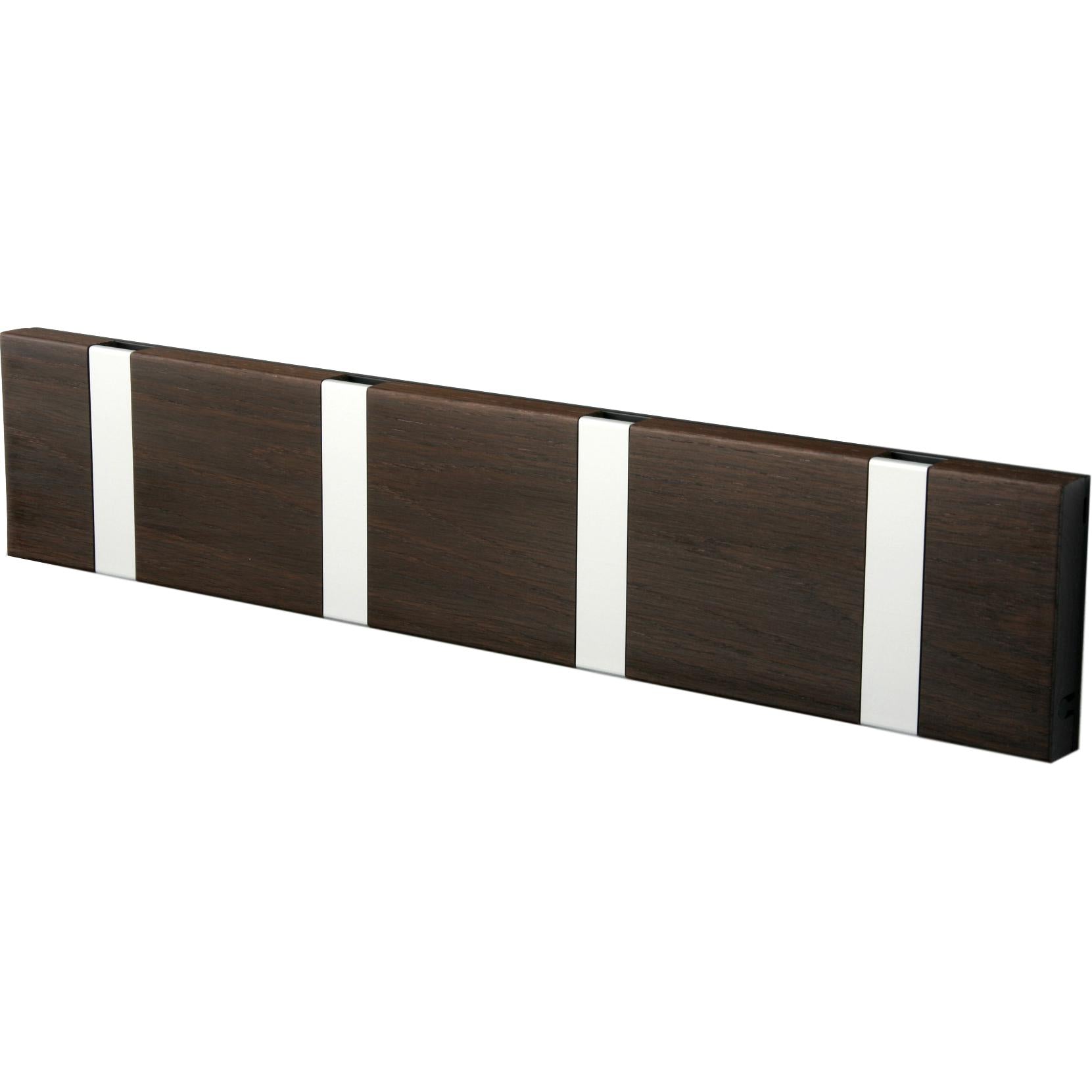 Loca Knax Horizontal Coat Rack 4 ganchos, roble tabac/gris