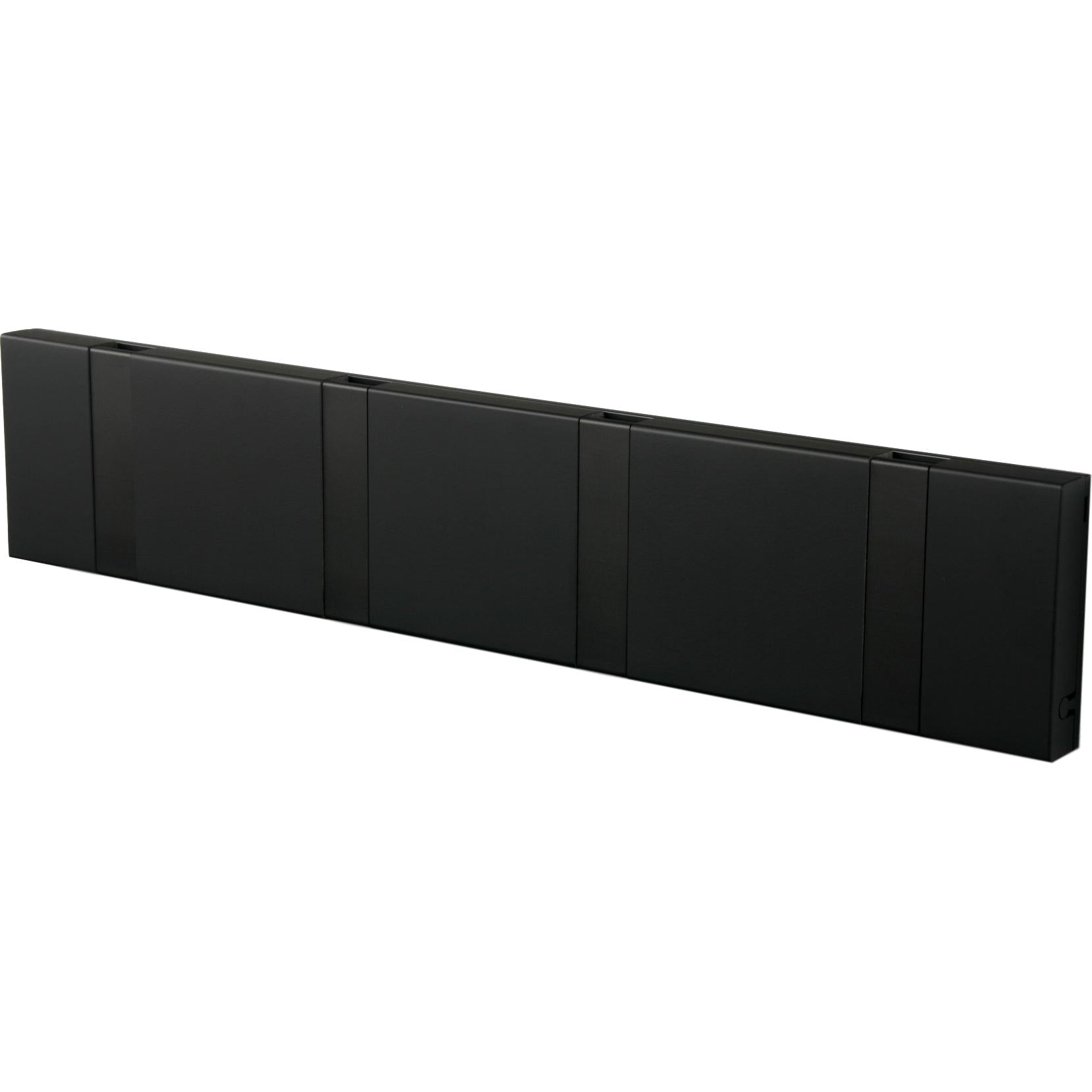 Loca Knax Horizontal Coat Rack 4 ganchos, negro/negro suave