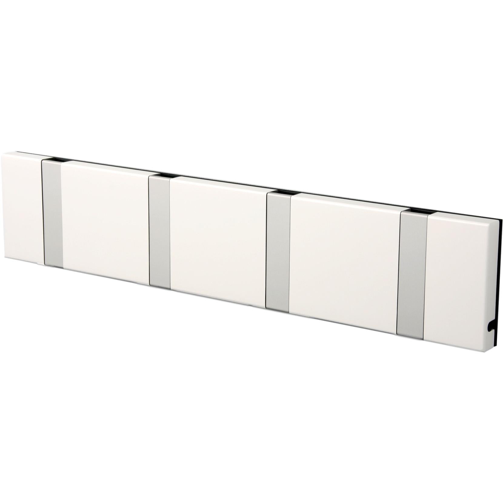 Loca Knax Horizontal Coat Rack 4 ganchos, blanco/gris