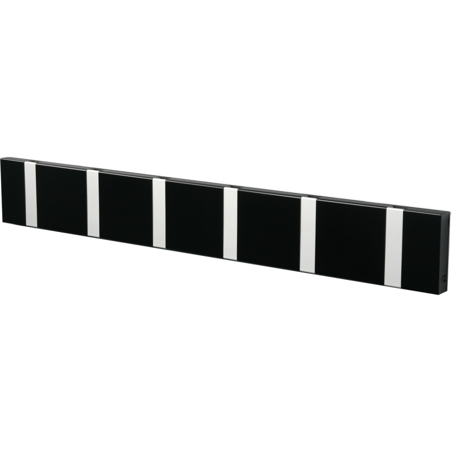 Loca Knax Horizontal Coat Rack 6 ganchos, negro/gris