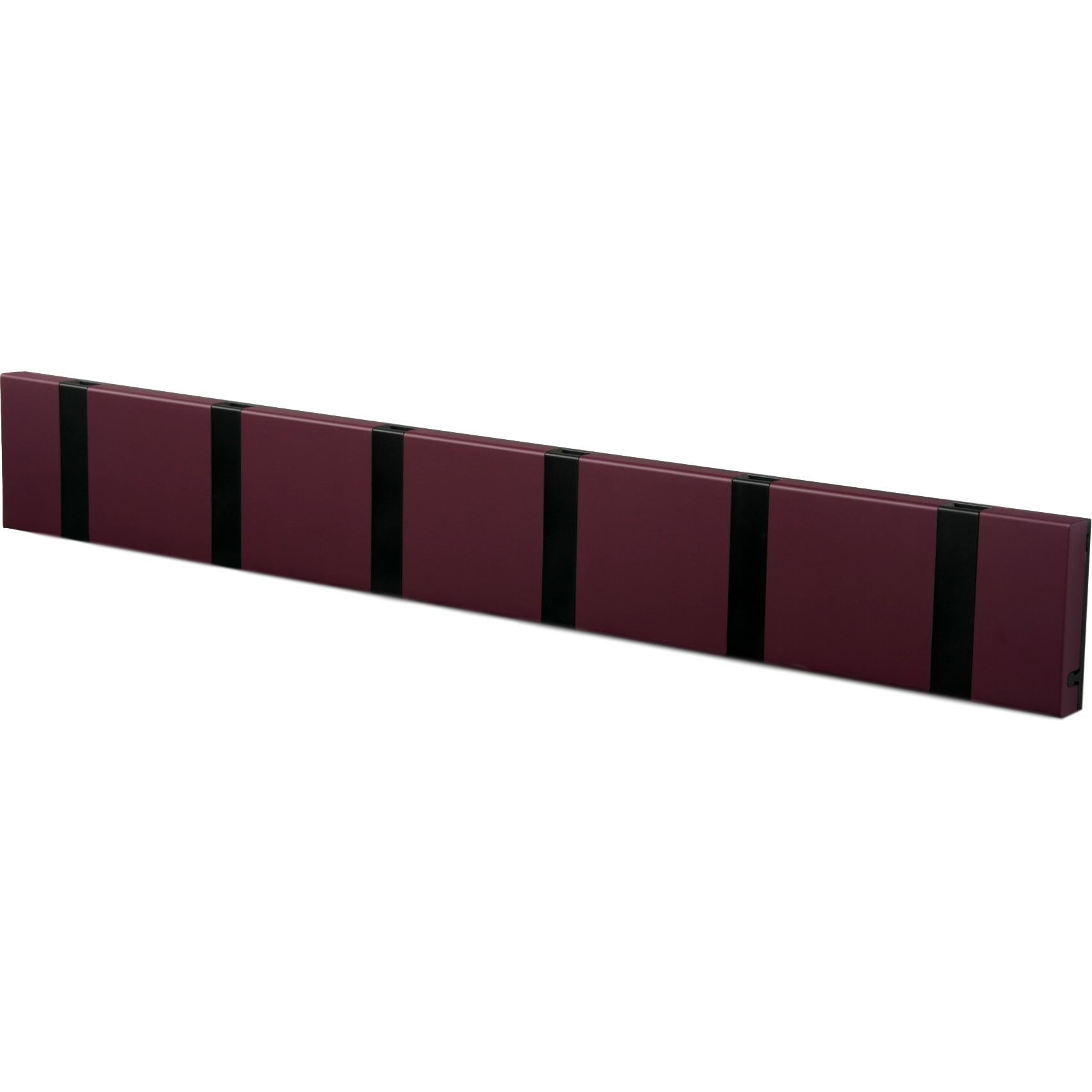 Loca Knax Horizontal Coat Rack 6 ganchos, púrpura/negro