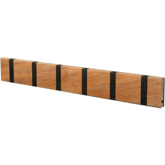 LOCA KNAX RACK HORIZONTAL RACK 6 GAIOS, TEAK oleado/preto