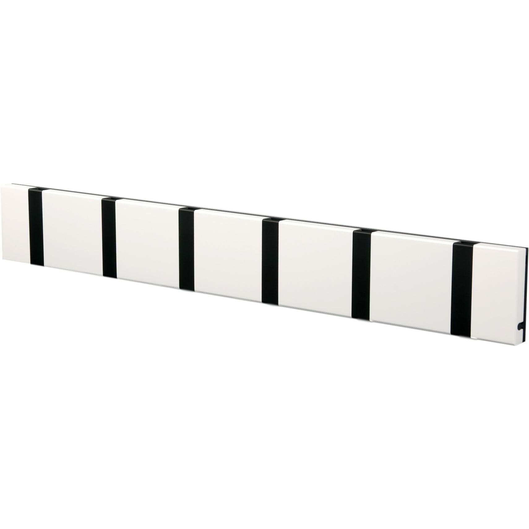 Loca Knax Horizontal Coat Rack 6 ganchos, blanco/negro