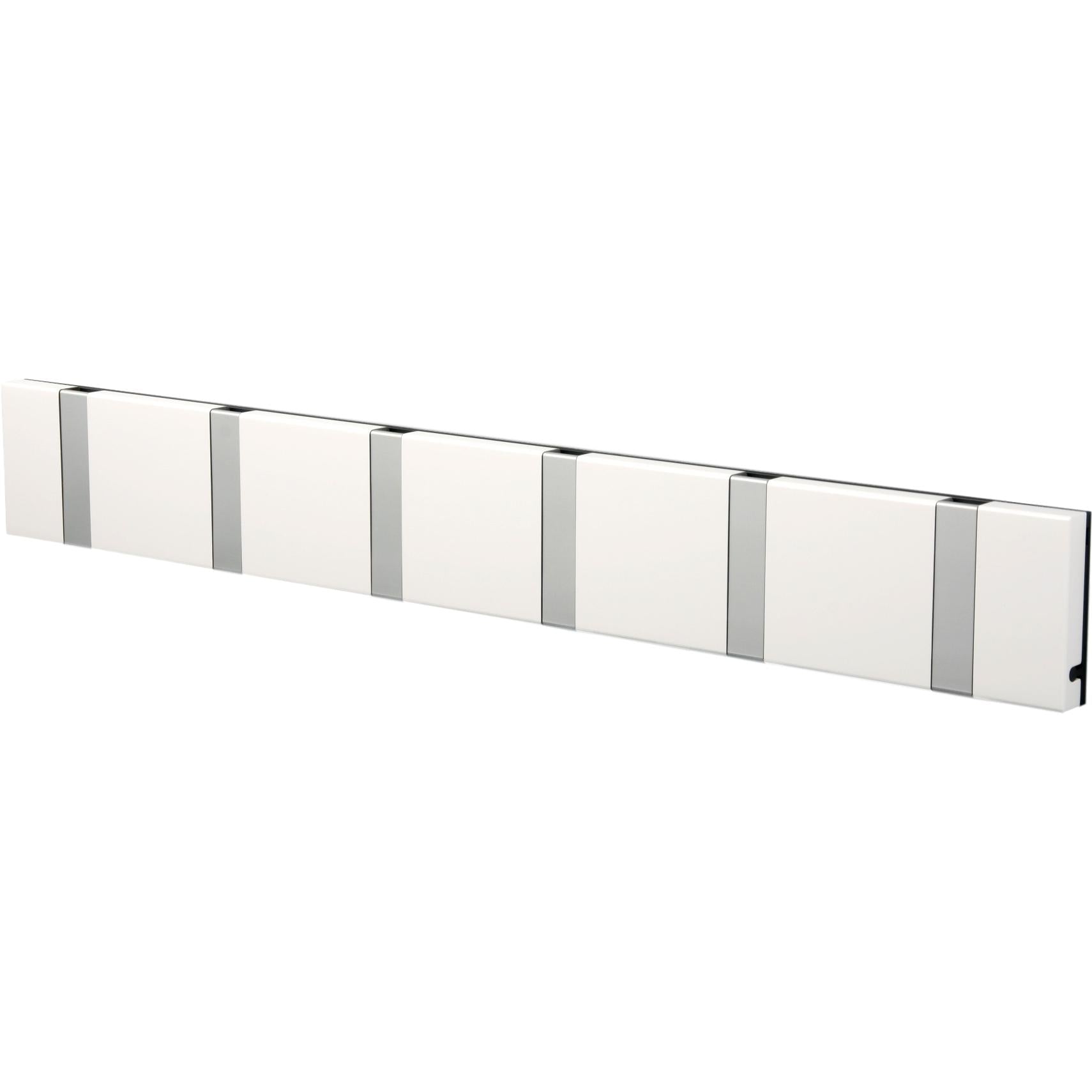 Loca Knax Horizontal Coat Rack 6 ganchos, blanco/gris