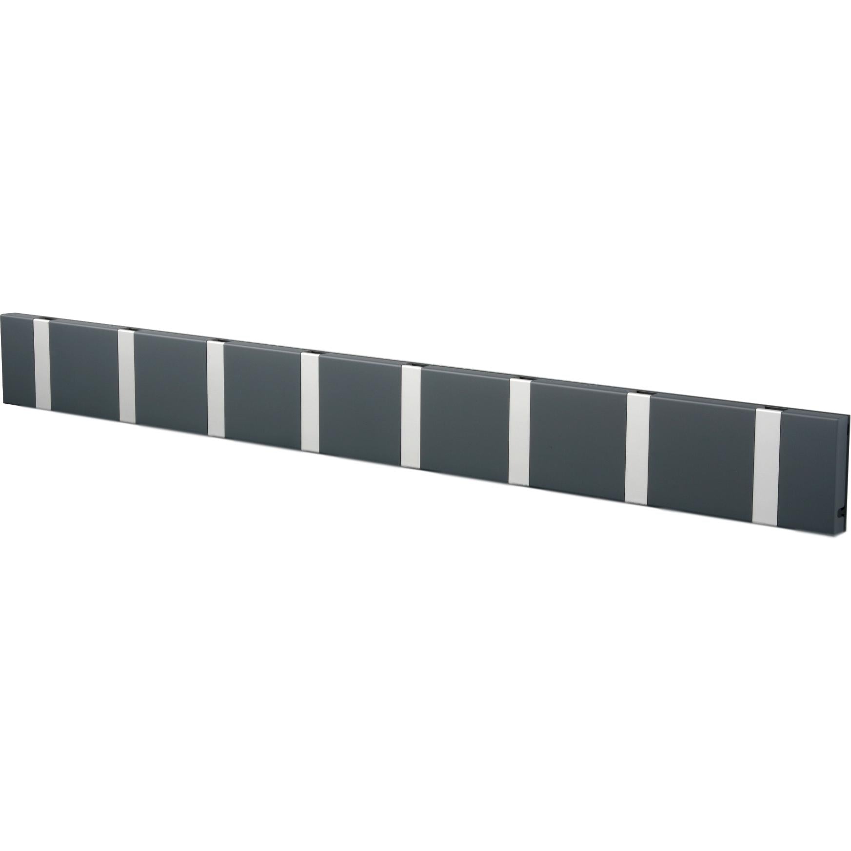 Loca Knax Horizontal Coat Rack 8 ganchos, antracita/gris