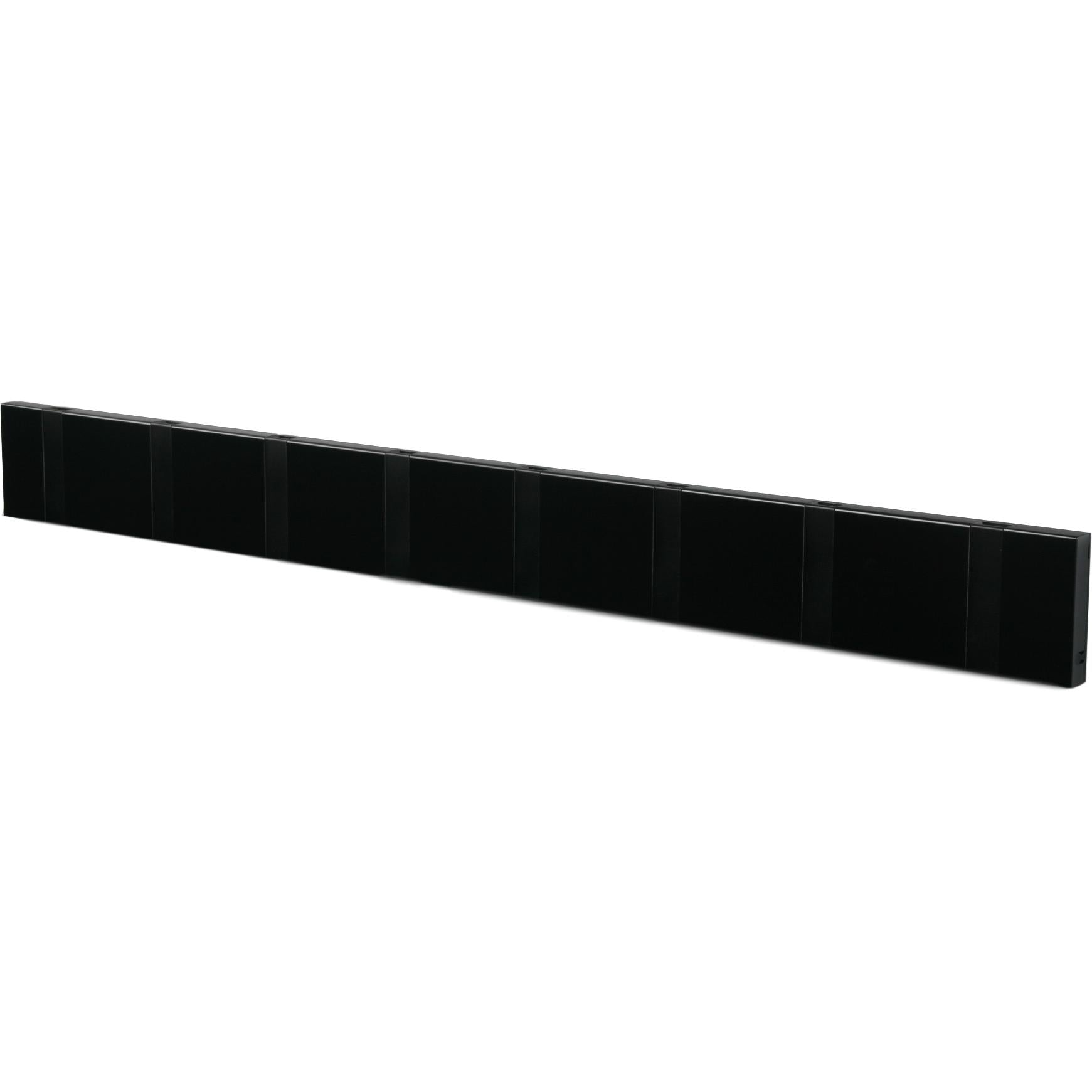 Loca Knax Horizontal Coat Rack 8 ganchos, negro/negro