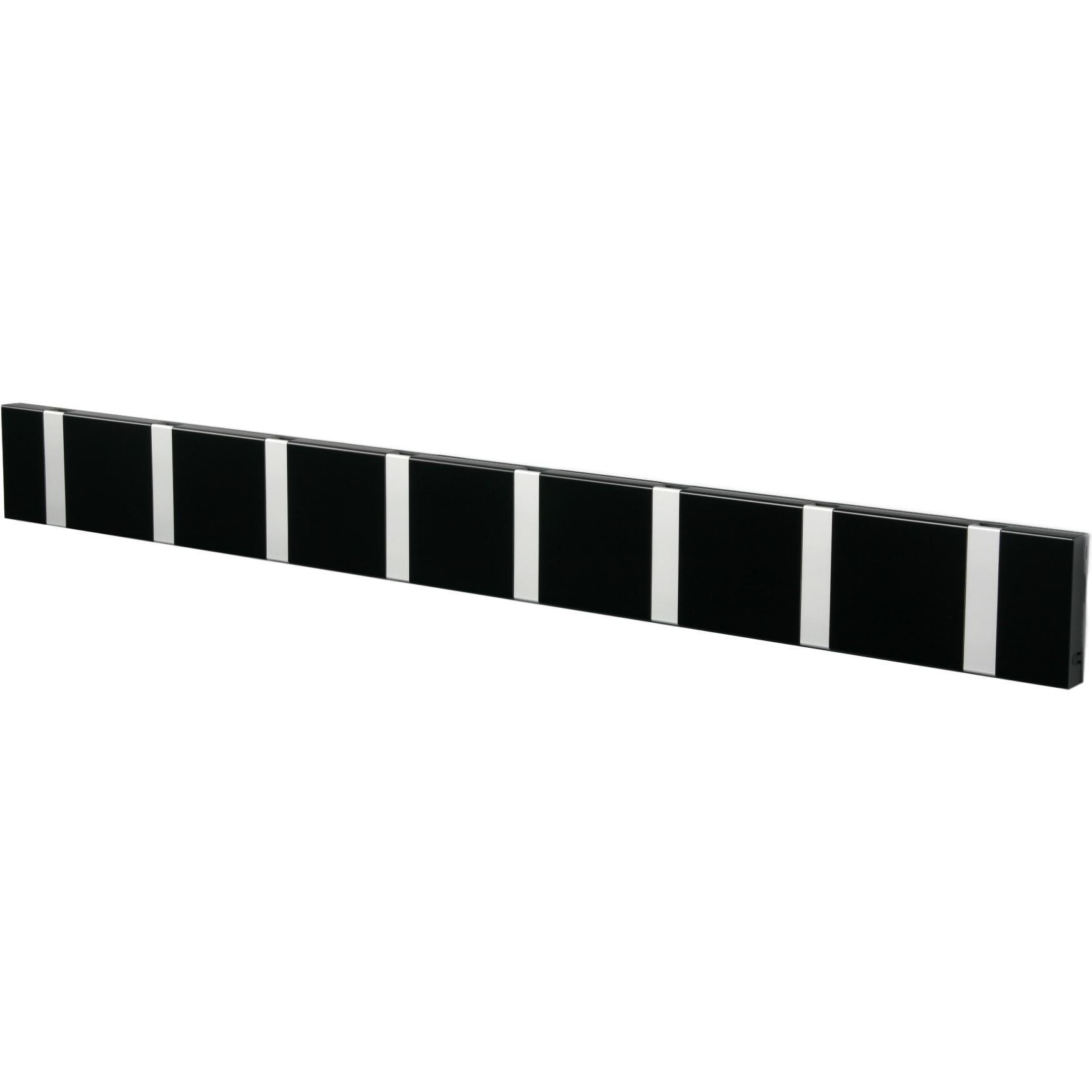 Loca Knax Horizontal Coat Rack 8 ganchos, negro/gris