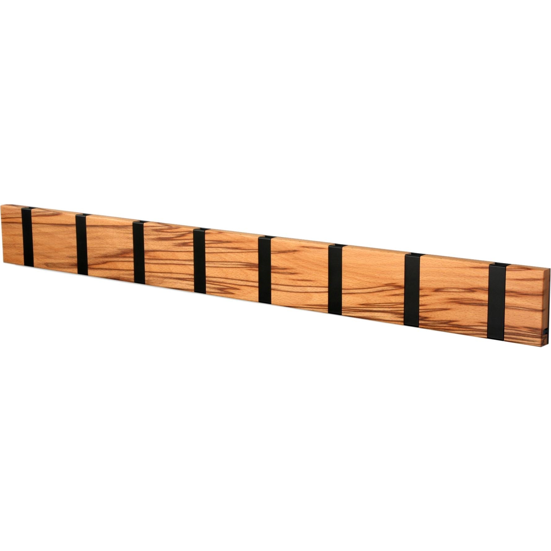 Loca Knax Horizontal Coat Rack 8 ganchos, Beech/Black