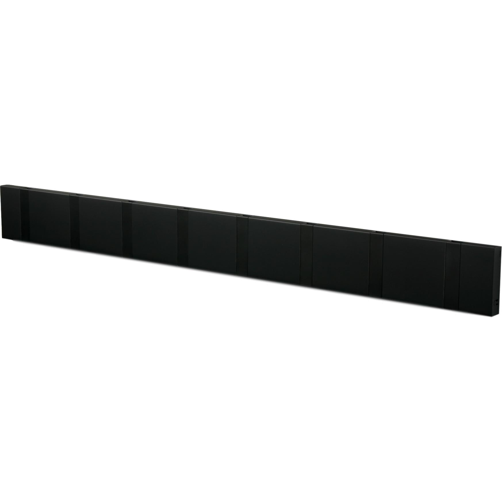 Loca Knax Horizontal Coat Rack 8 ganchos, negro/negro suave