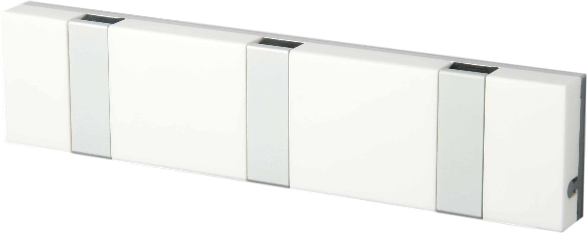 Loca Knax Lite Horizontal Coat Rack 3 Hooks, Corian White/Grey