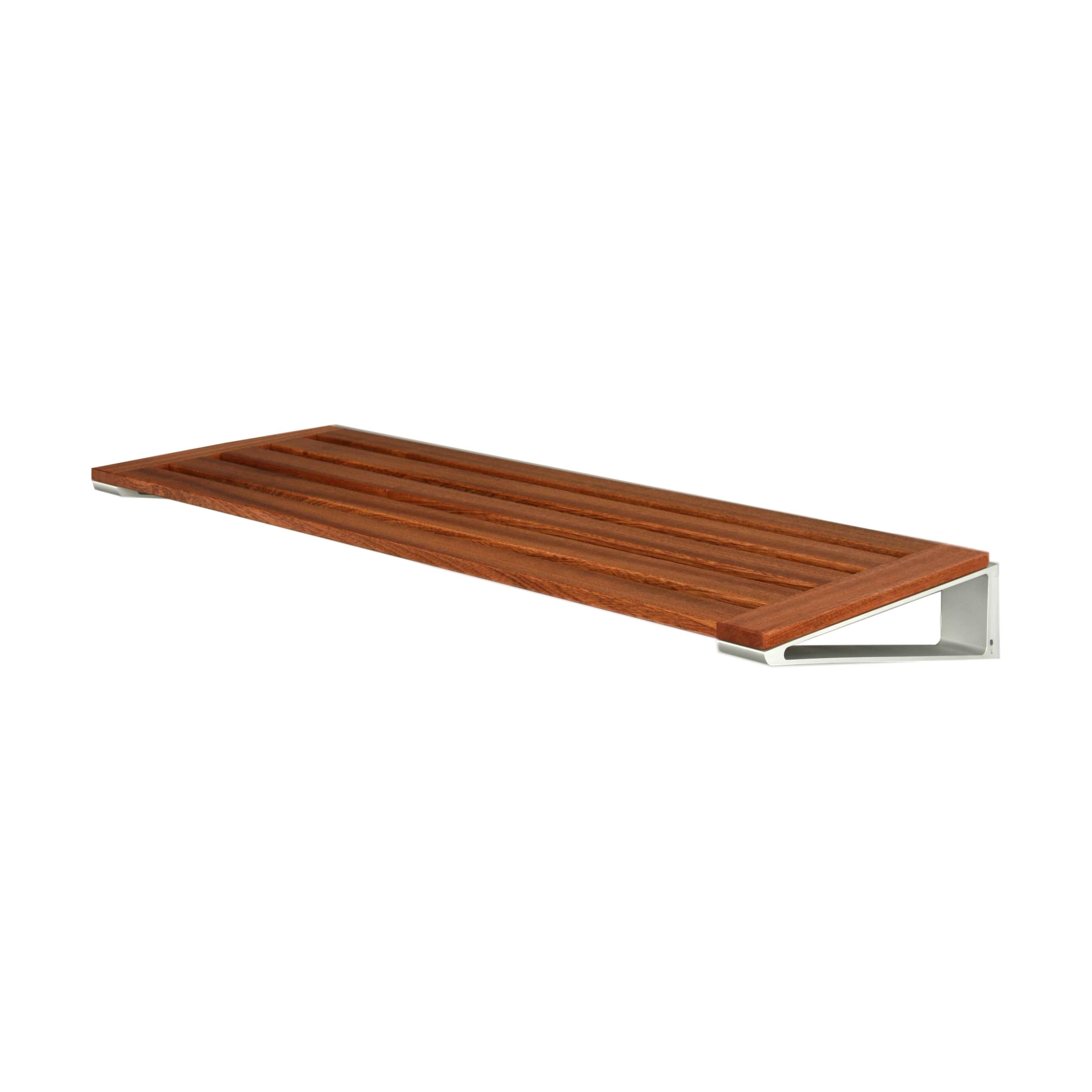 [product_category]-Loca Knax Shoe Rack 80 Cm, Mahogany/Aluminium-LOCA-5711394804093-80830+80002-LOC-1