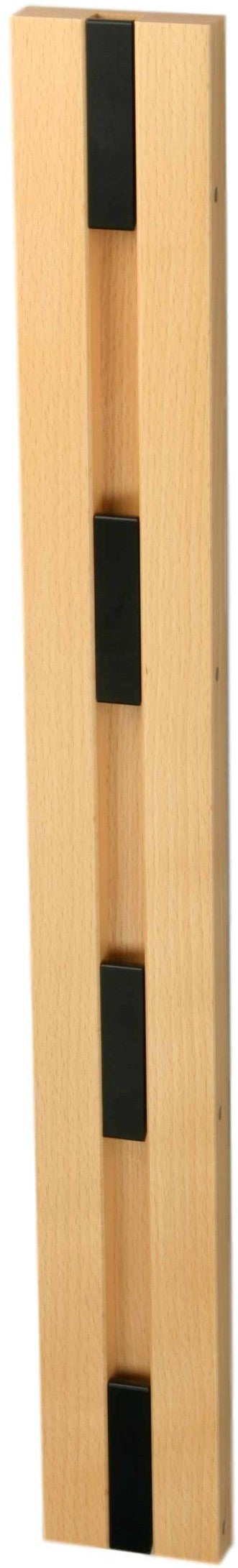 Loca Knax Vertical Coat Rack, Beech Lacquered/Black