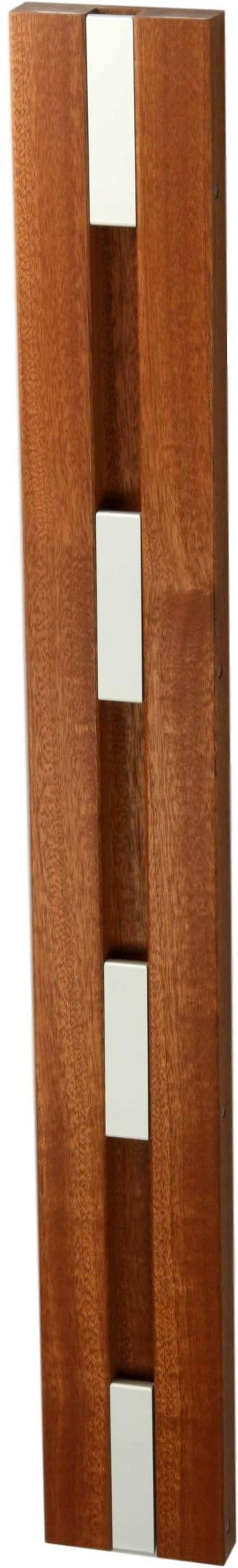 Loca Knax Vertical Coat Rack, Mahogany Lacquered/Grey