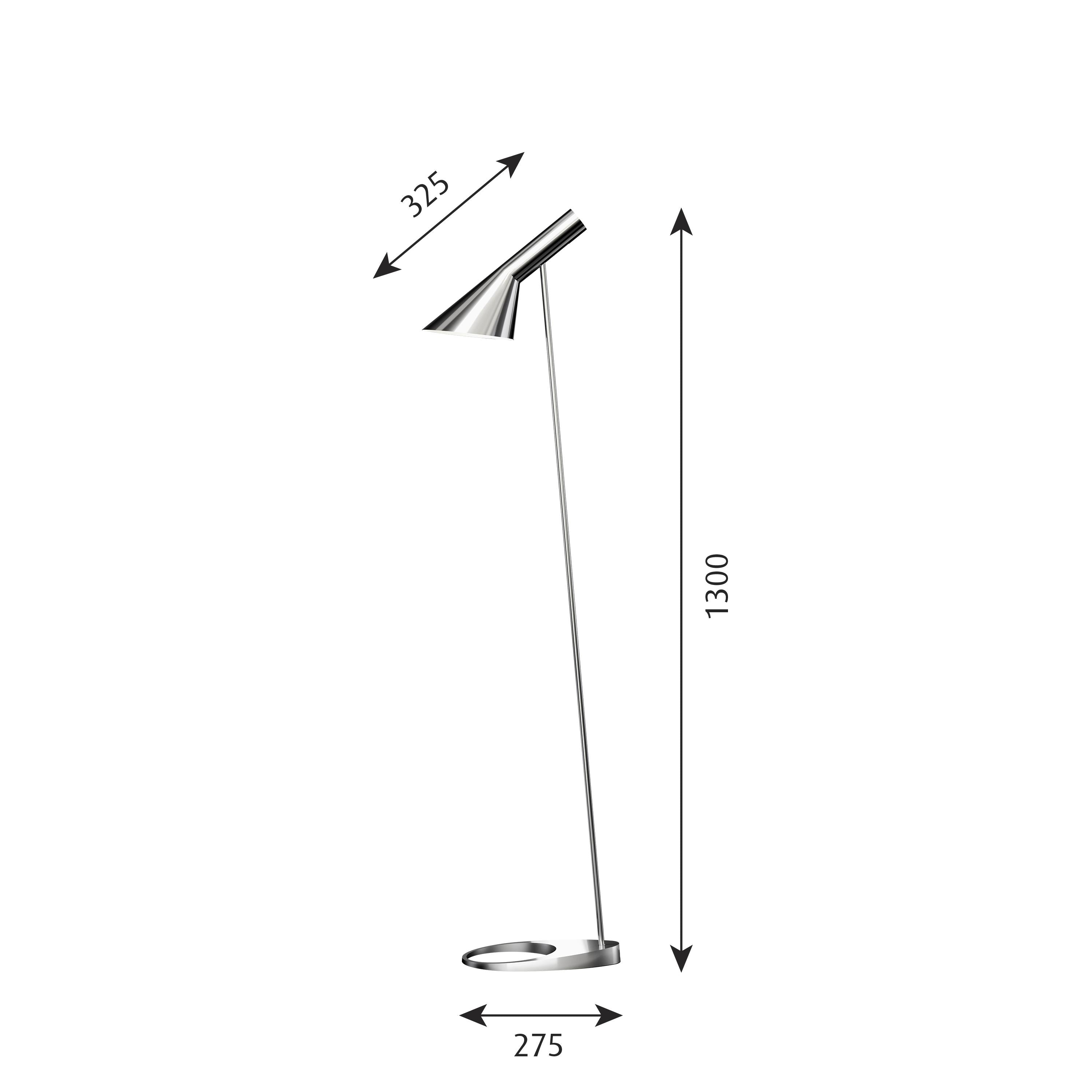 Louis Poulsen AJ Floor Lamp V3, rostfritt stål