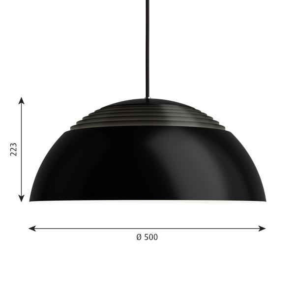 [product_category]-Louis Poulsen Aj Royal Pendant Led ø 500 Mm, Black-Louis Poulsen-5714693366798-5741104231-LOU-2