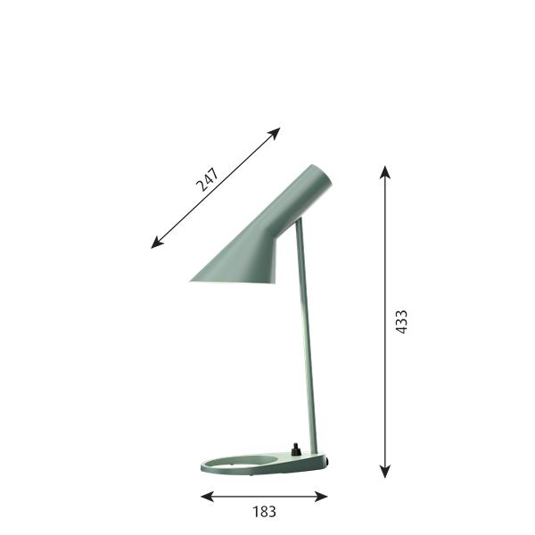 [product_category]-Louis Poulsen Aj Table Lamp Mini V3, Pale Petroleum-Louis Poulsen-5714693693344-5744167288-LOU-2