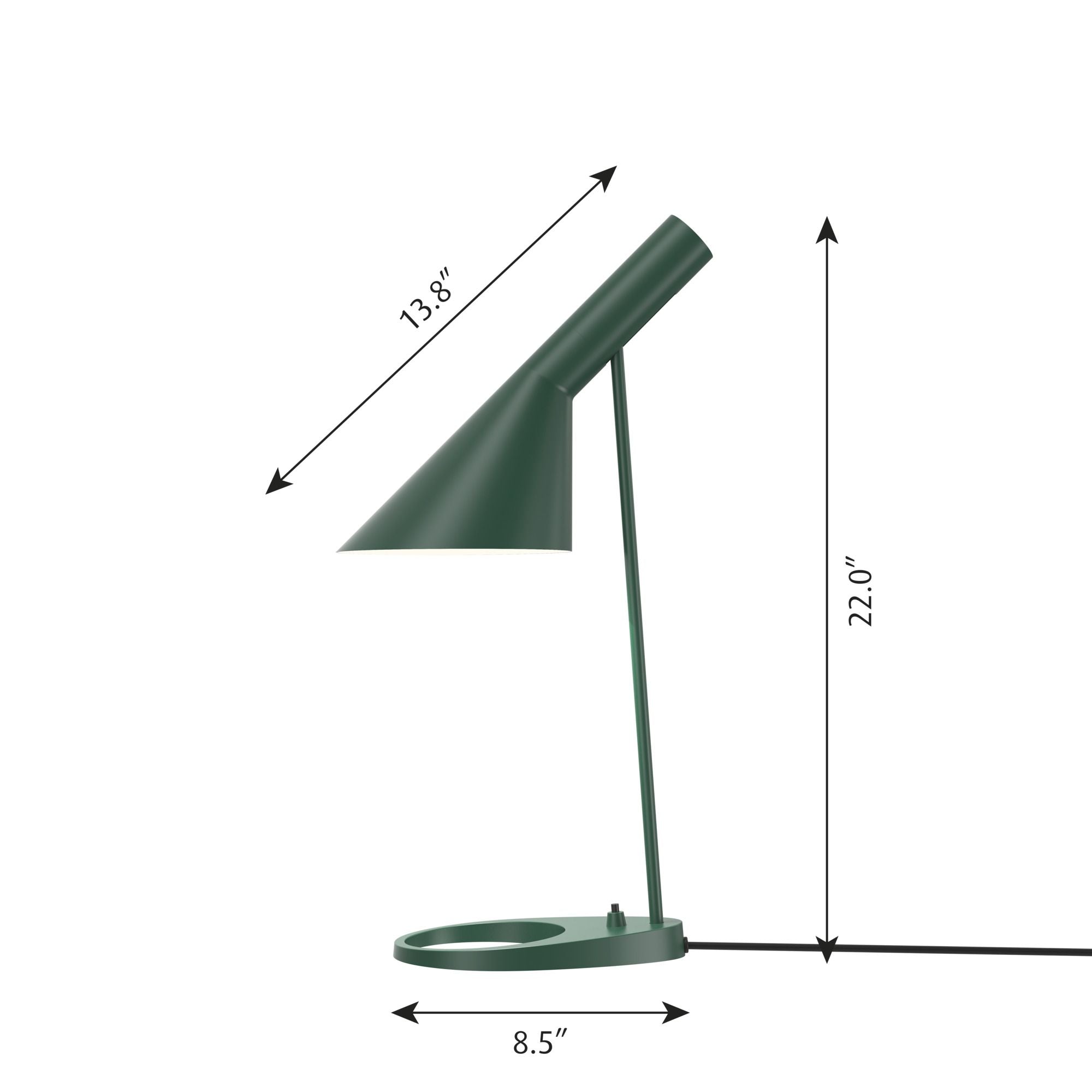 Louis Poulsen AJ Table Lamp v3, mørkegrøn