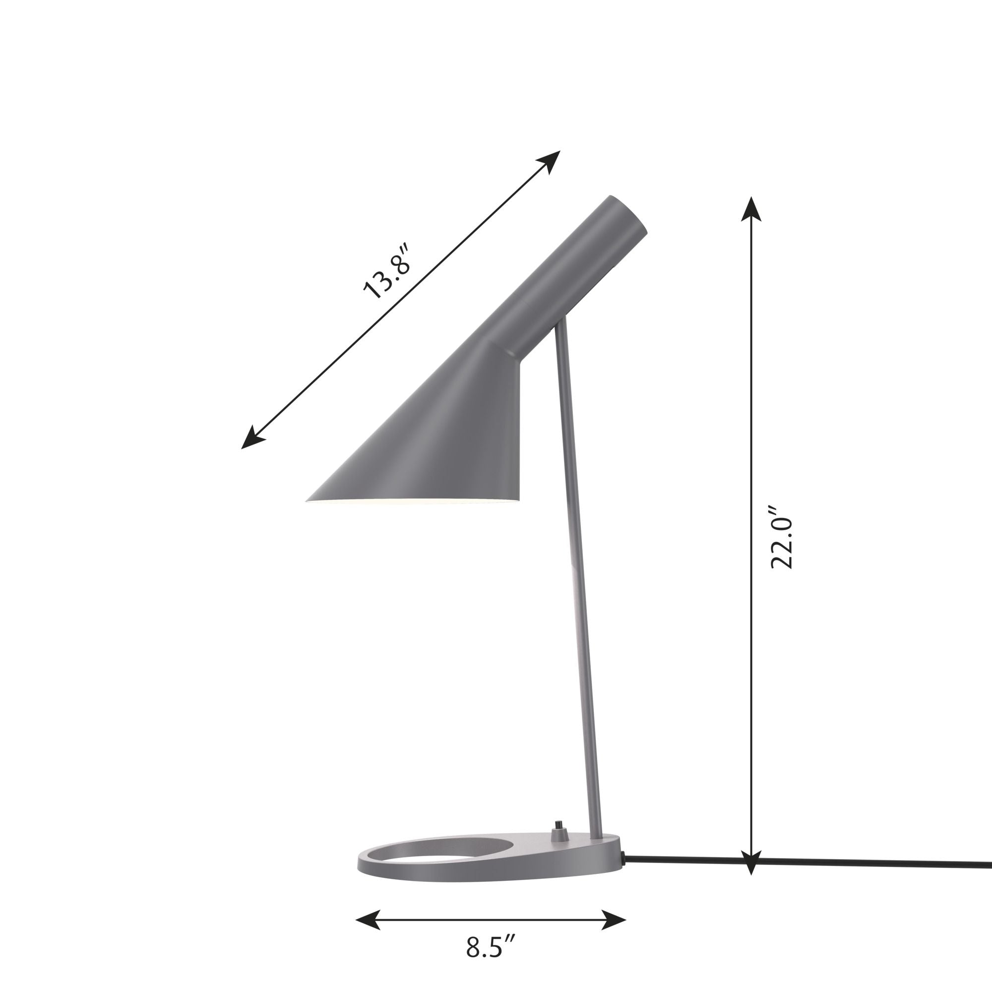 Louis Poulsen AJ Table Table Lamp V3, gris foncé