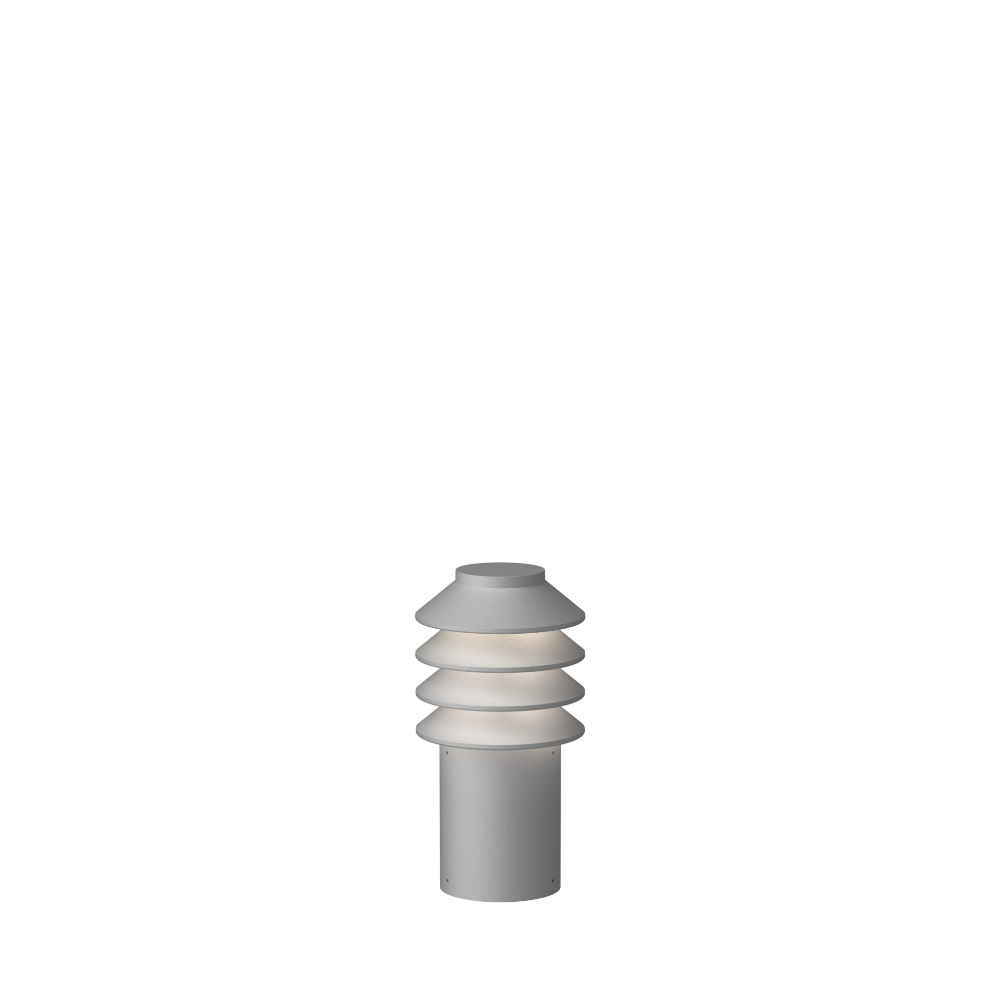 [product_category]-Louis Poulsen Bysted Garden Bollard Light Small Aluminium Led 3000 K With Base Plate O/Adapter-Louis Poulsen-5714693837595-5747404812-LOU-1