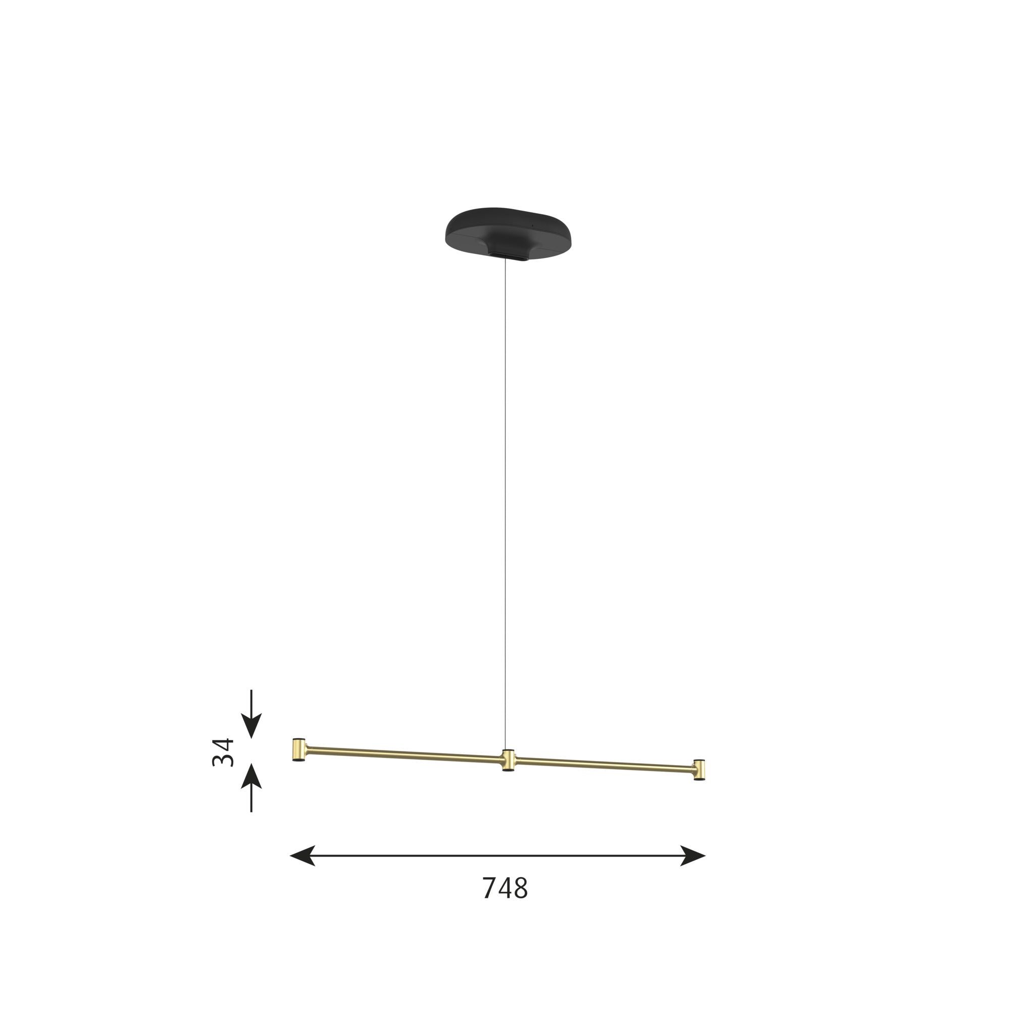 [product_category]-Louis Poulsen Dependant Suspension System 3 Linear, Brass Metallized/Black-Louis Poulsen-5714693004980-5741108790-LOU-2