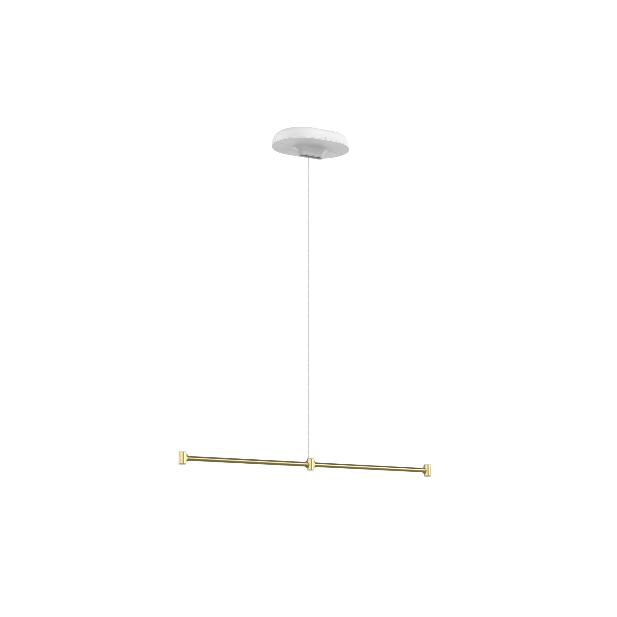 [product_category]-Louis Poulsen Dependant Suspension System 3 Linear, Brass Metallized/White-Louis Poulsen-5714693984534-5741106242-LOU-1