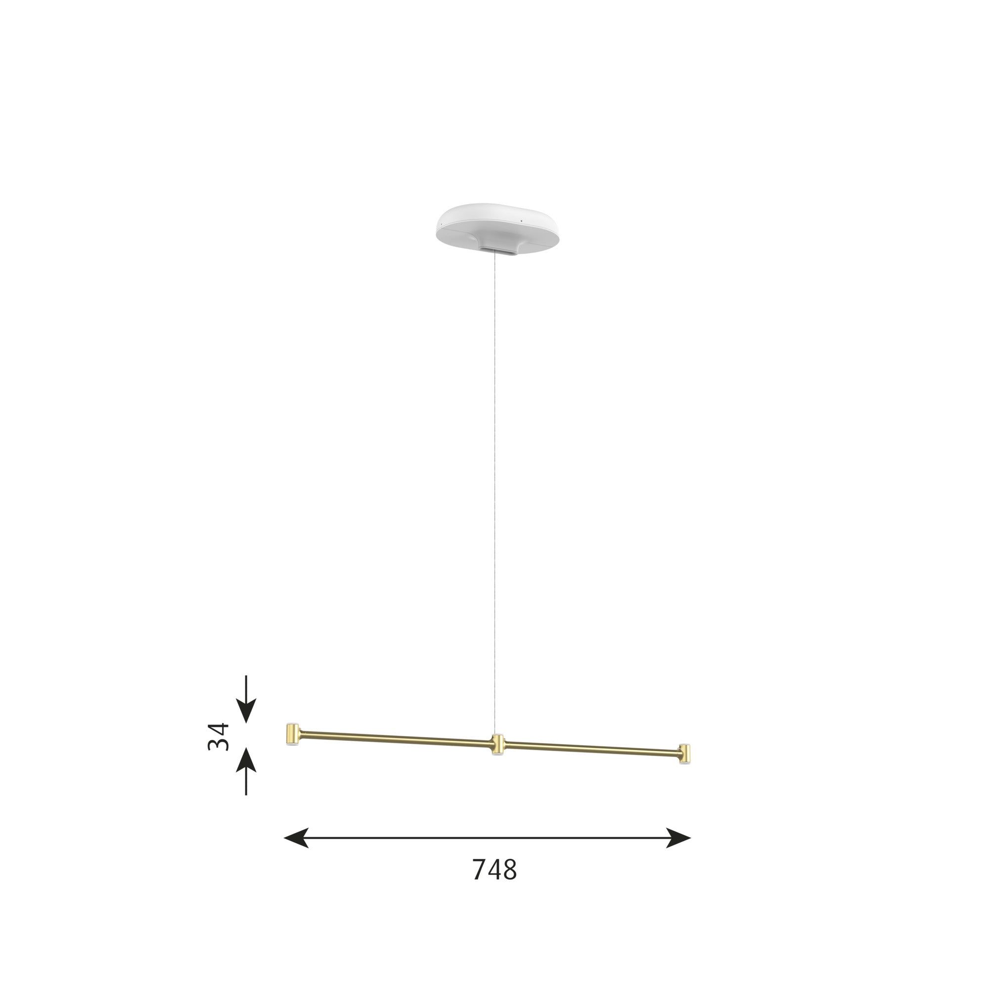 [product_category]-Louis Poulsen Dependant Suspension System 3 Linear, Brass Metallized/White-Louis Poulsen-5714693984534-5741106242-LOU-2