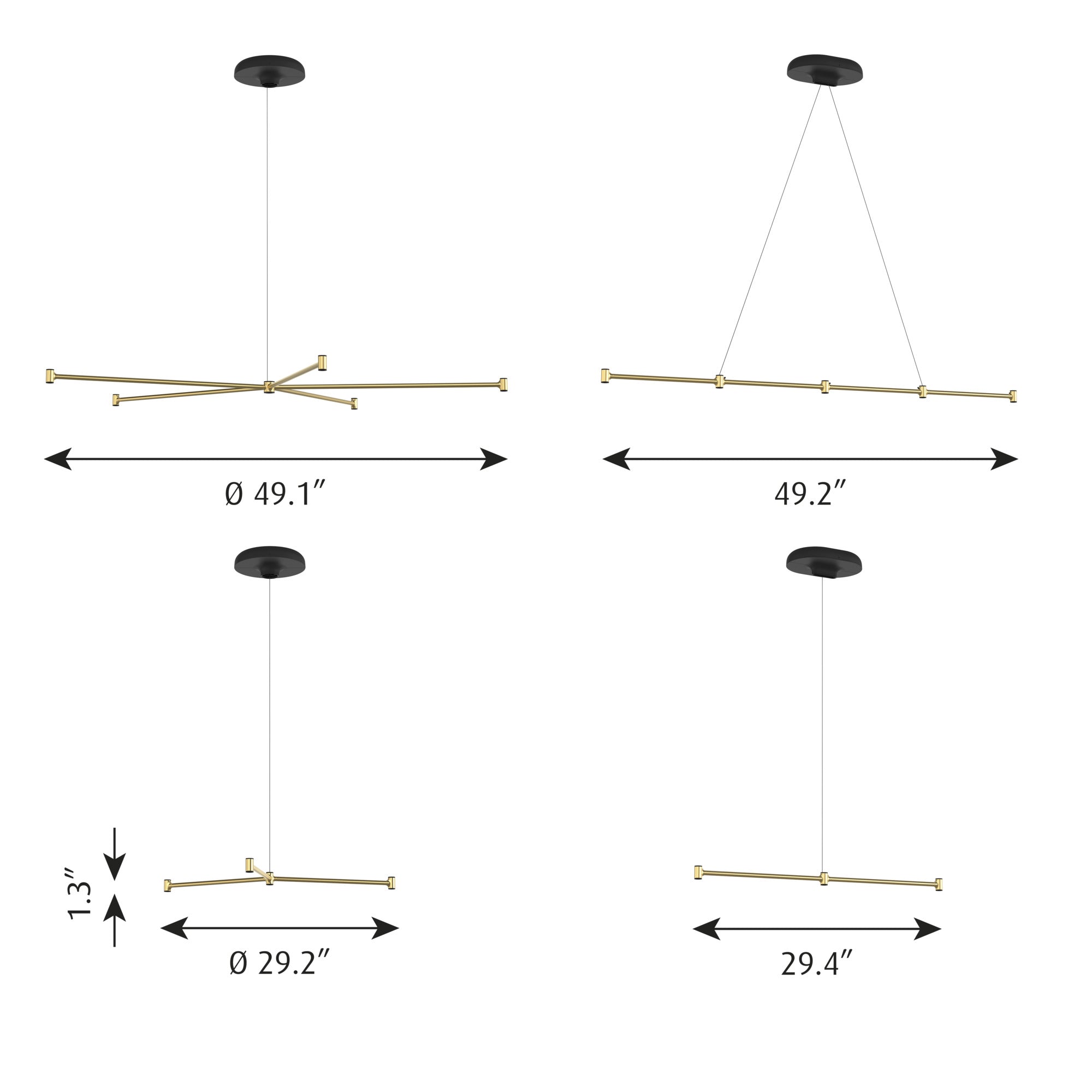 [product_category]-Louis Poulsen Dependant Suspension System 4 Circular, Brass Metallized/Black-Louis Poulsen-5714693004997-5741108800-LOU-6