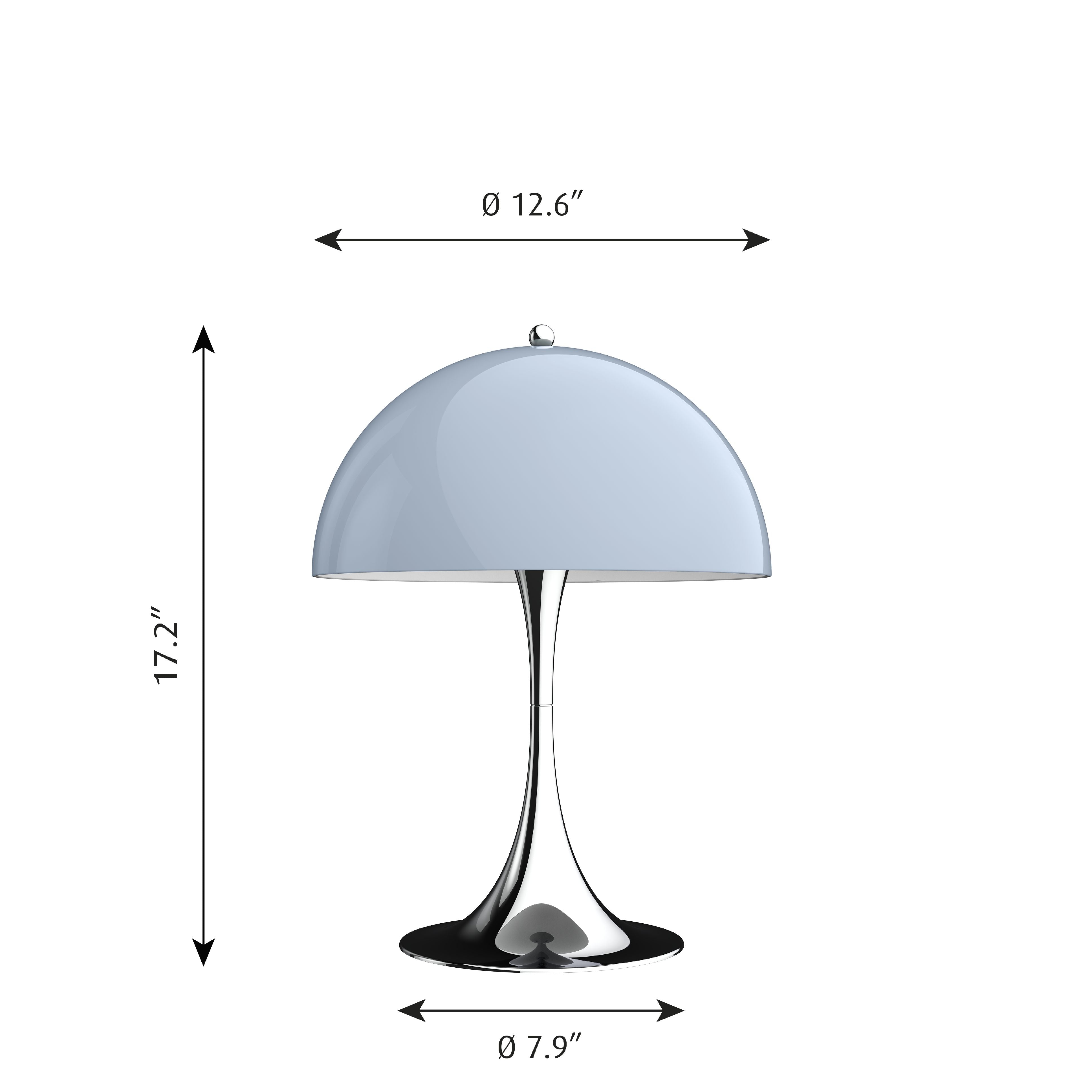 Louis Poulsen Panthella 320 Table Lamp E14, Grey Opal Acryl